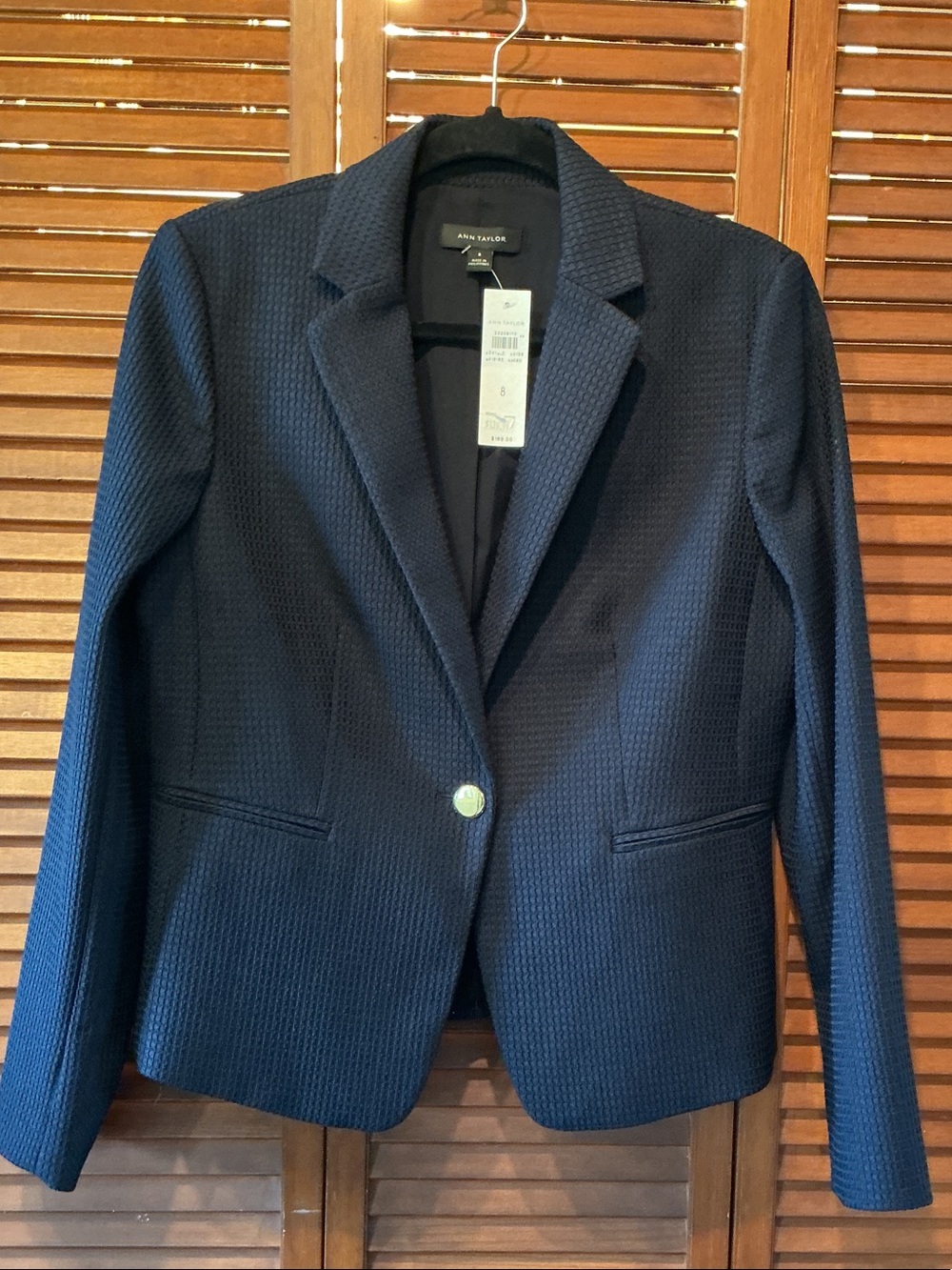 Ann Taylor Navy Single-Button Jacket